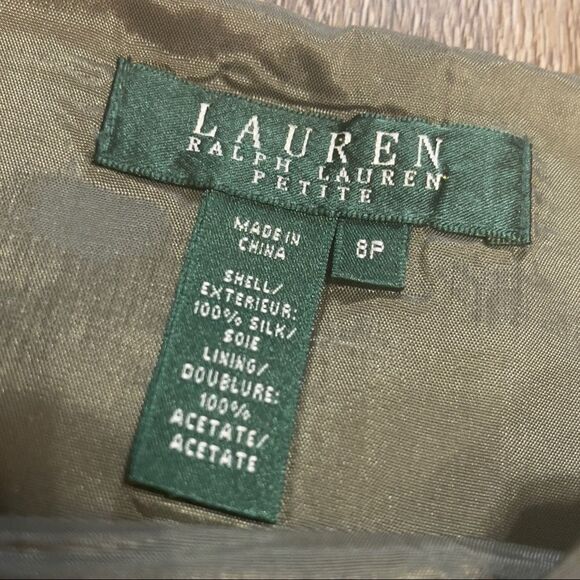 Lauren Ralph Lauren 💯% Silk Skirt Size 8P - Picture 11 of 11